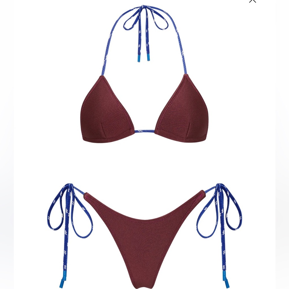 Triangl Vinca Neoprene Burgundy TOP ONLY